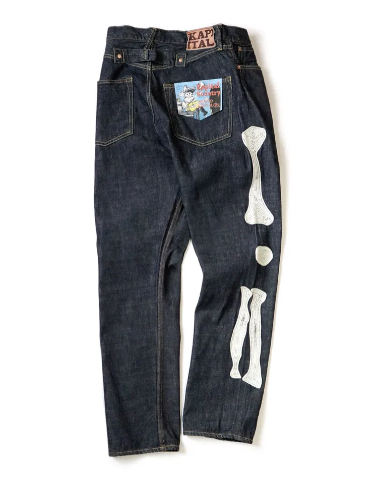 Kapital 12.5 Oz Denim Mexican Black Tie 5p Okagilly