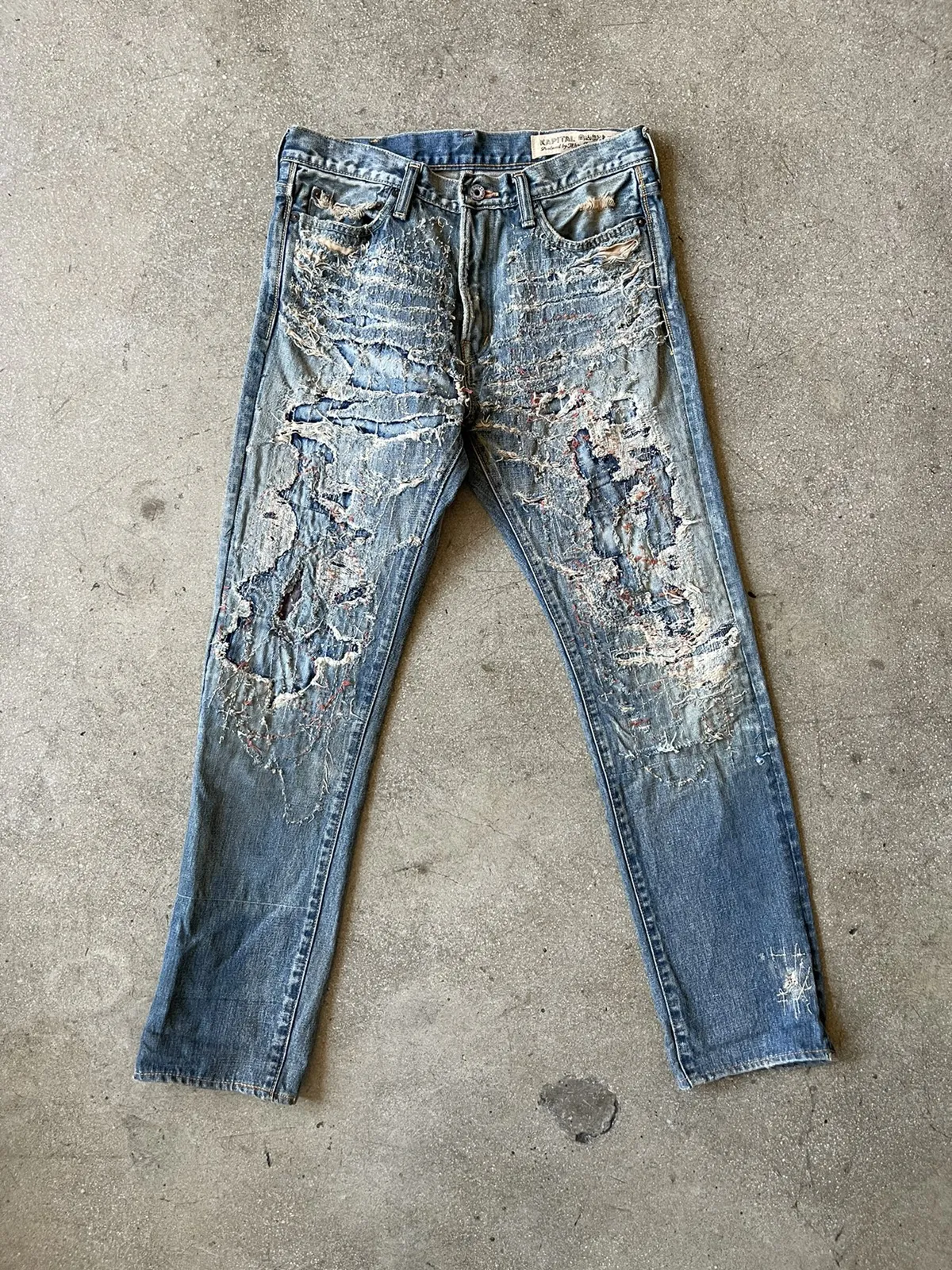 Kapital Pre-Kountry Boro Distressed Denim