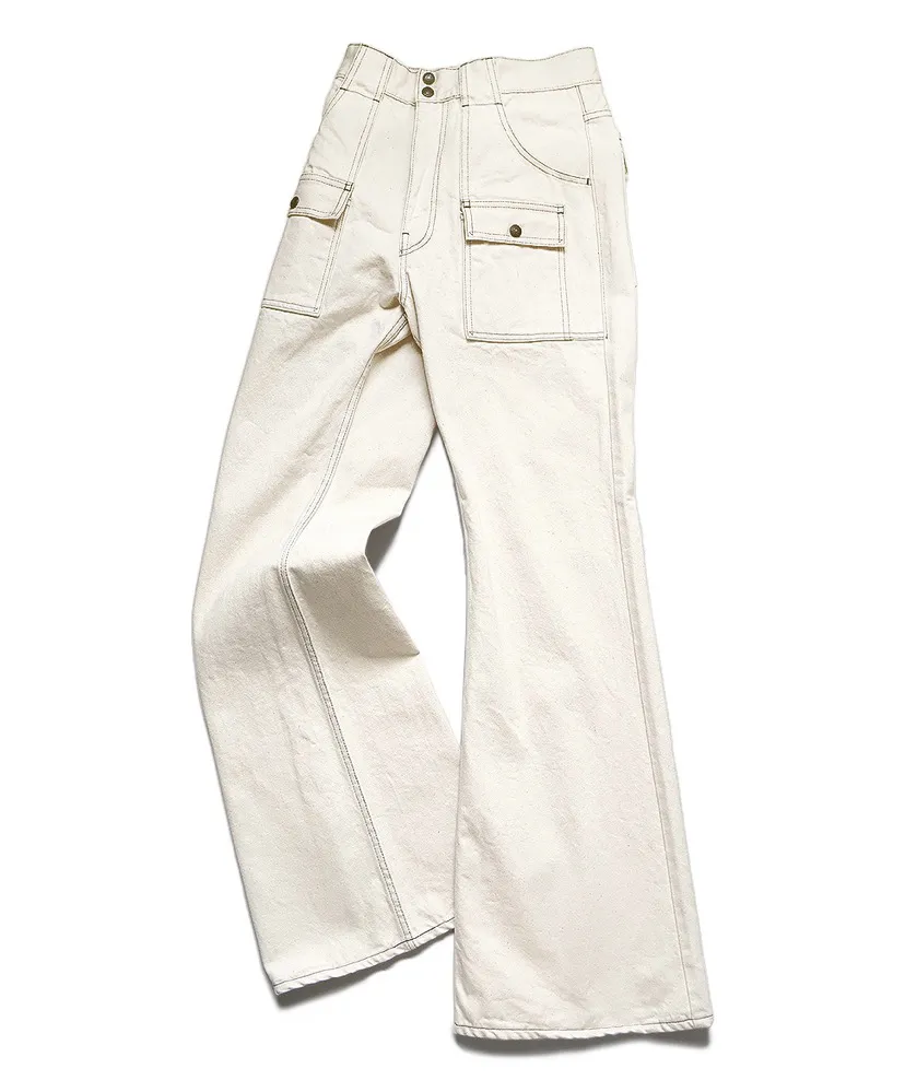 Kapital 14oz white denim flare pants 36inch