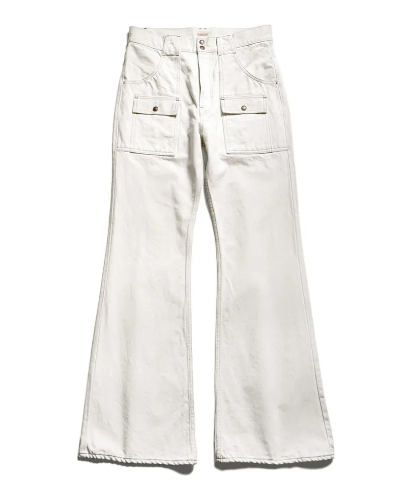 Kapital 14oz white denim flare pants 36inch