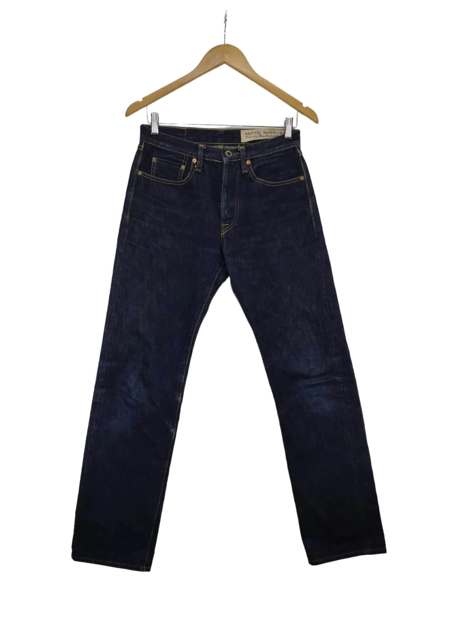 Kapital Selvedge Hard Denim Jean Leather Patch