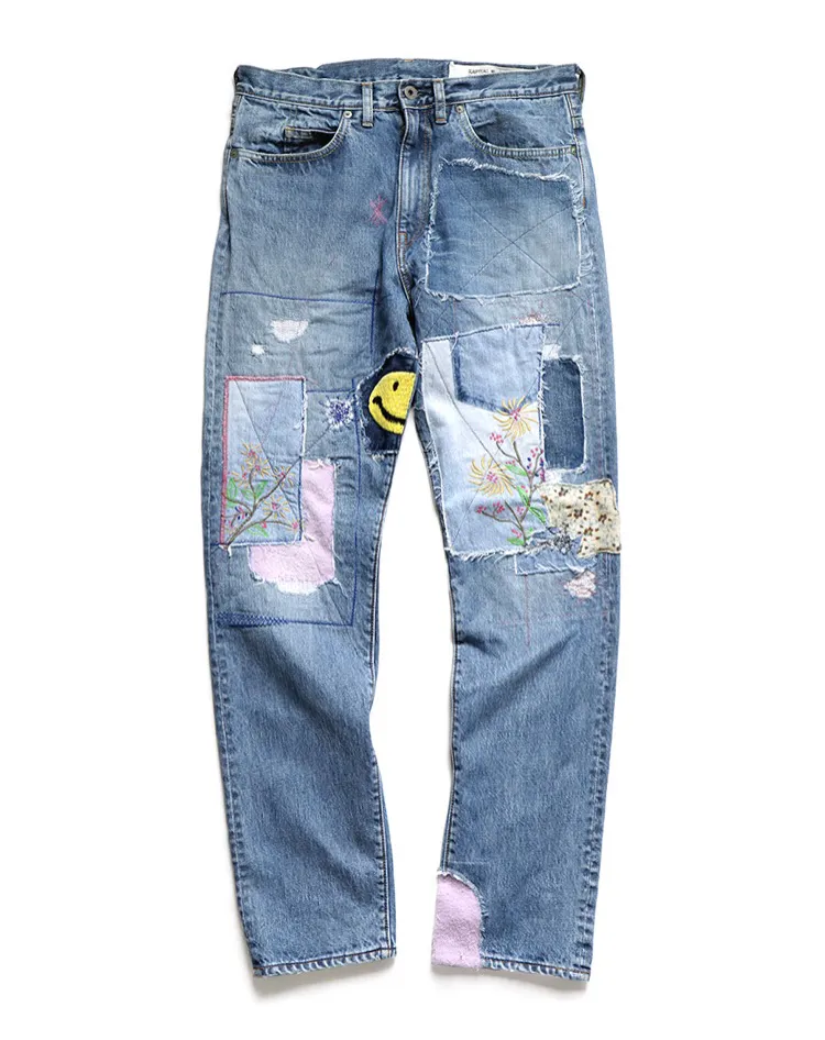 KAPITAL 14oz Denim 5P Okabilly, Gypsy Patchwork Remake.