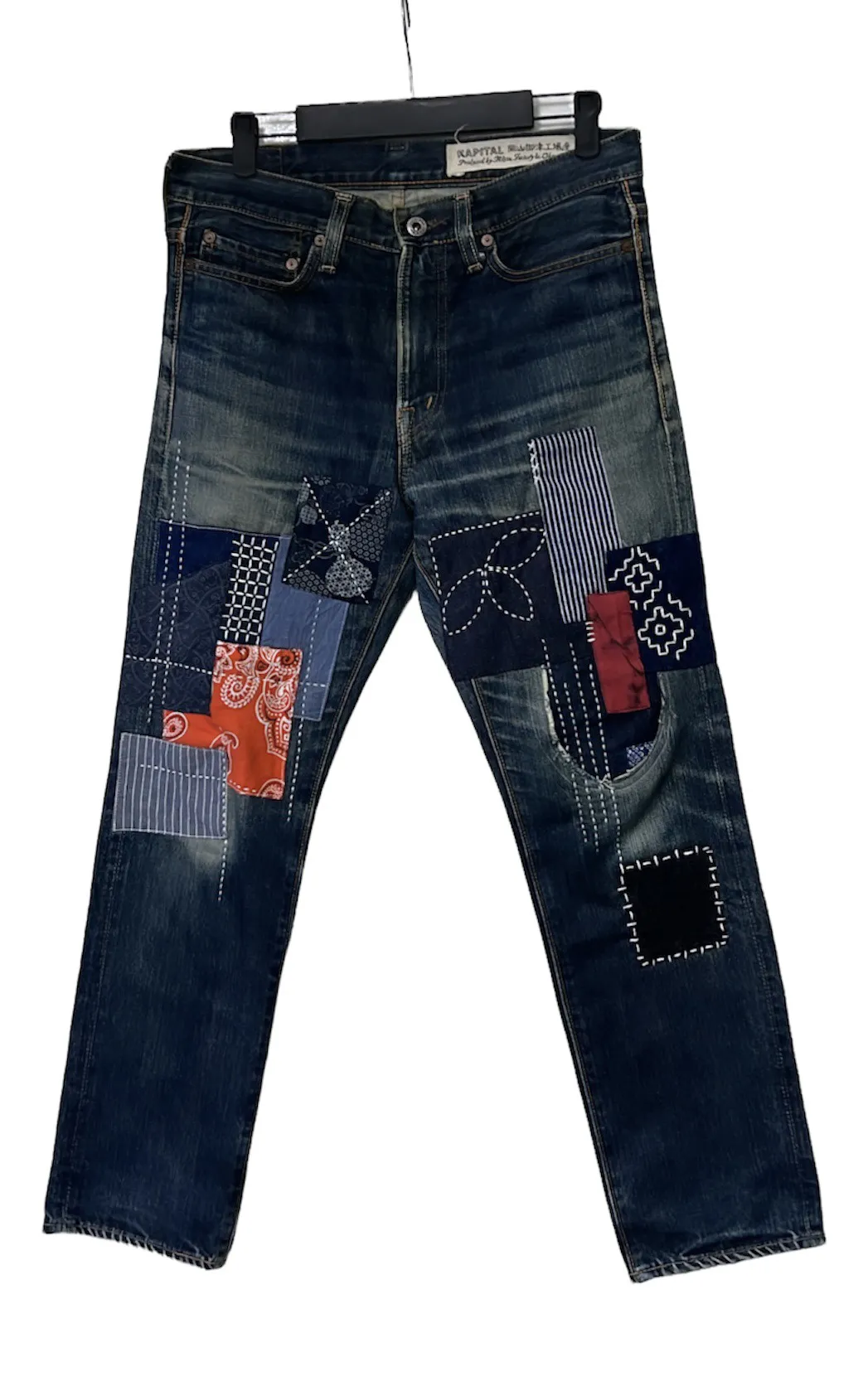 Rare Kapital Distressed Costum Sashiko Boro Patchwork