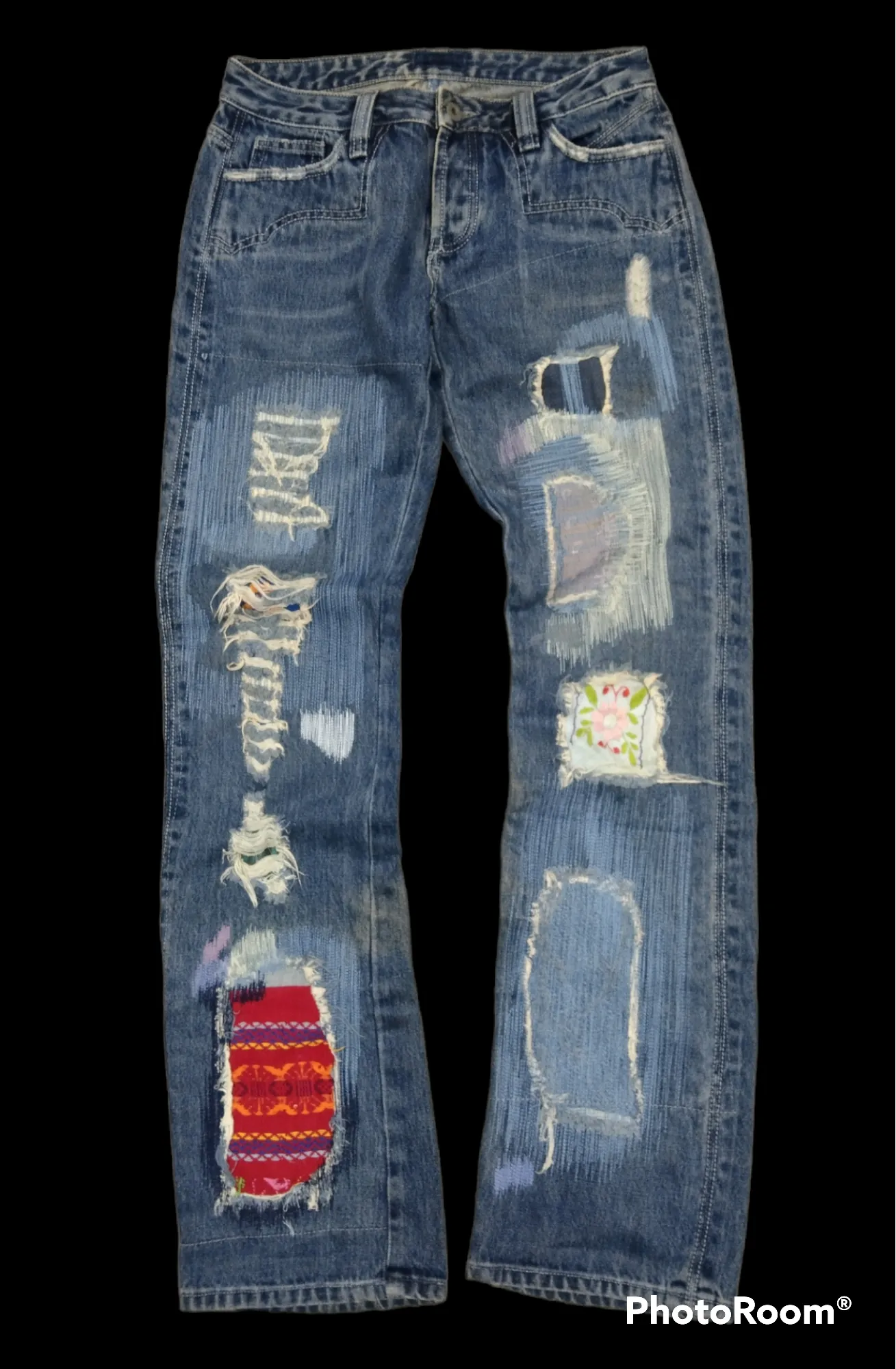 KAPITAL BORO STYLE UNBRANDED FLARE DENIM PANTS