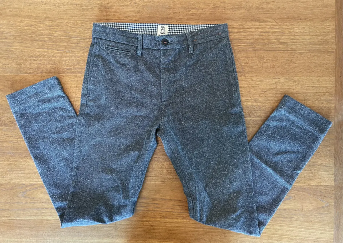 Kato by Hiroshi Kato Cotton Blend Grey Trousers