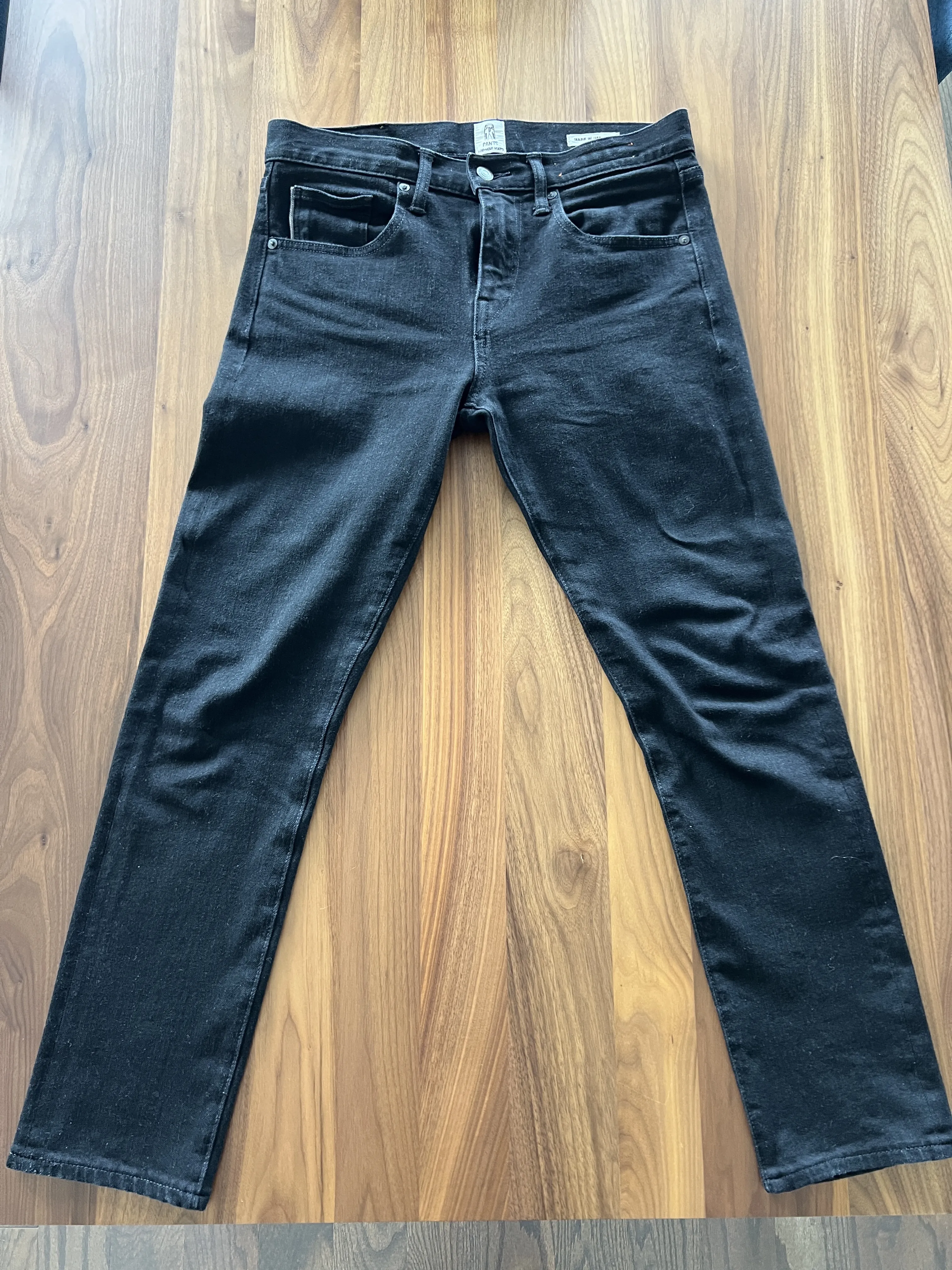 Hiroshi Kato Scissors Slim Tapered Black Raw Selvedge 10.5oz