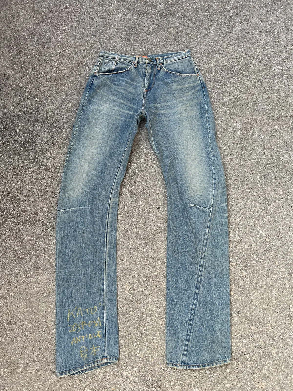 Vintage KATO Japan " SAMPLE" Curve Legs Selvedge Denim Jeans