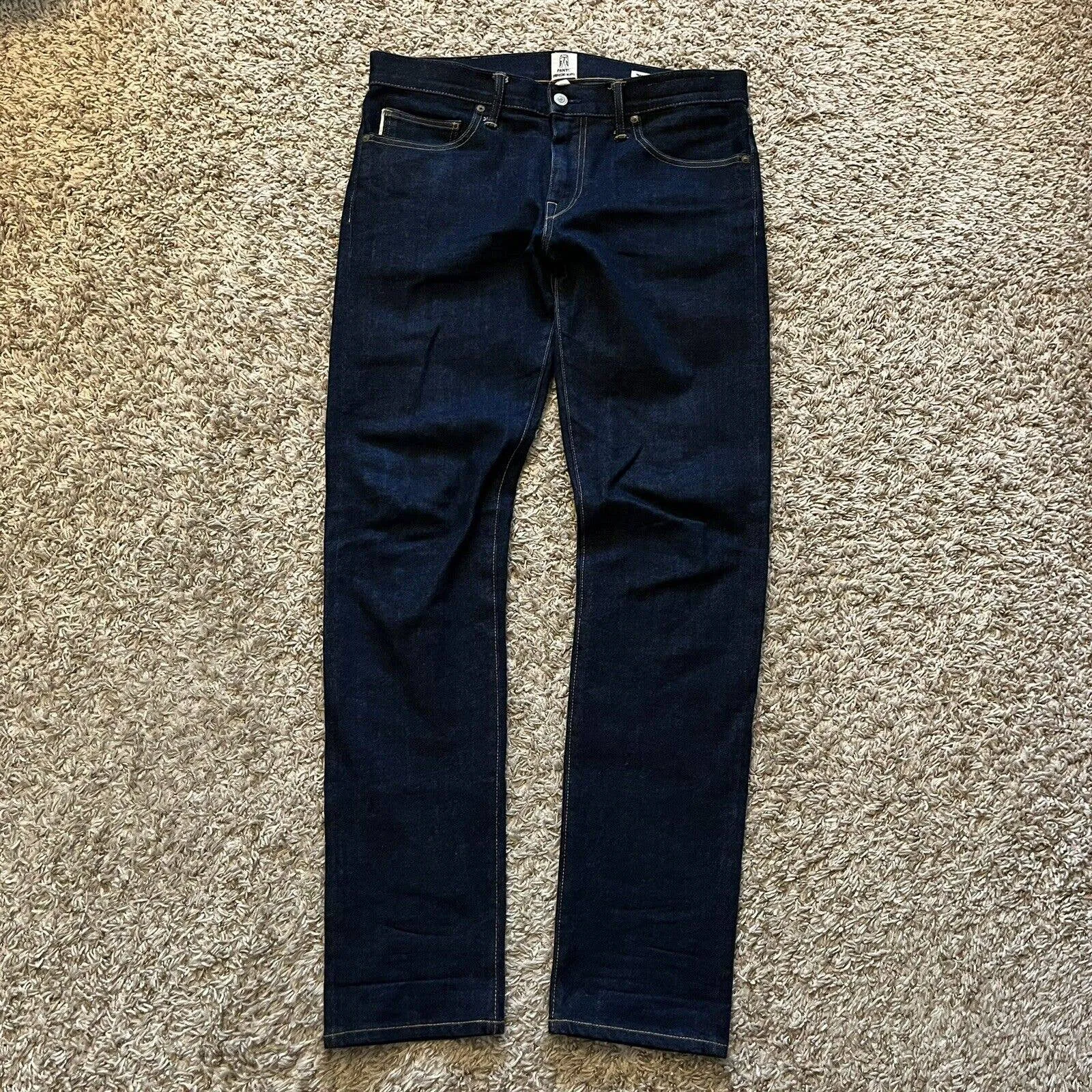Selvedge The Pen Slim Raw Dark Wash Stretch Jeans 33x33