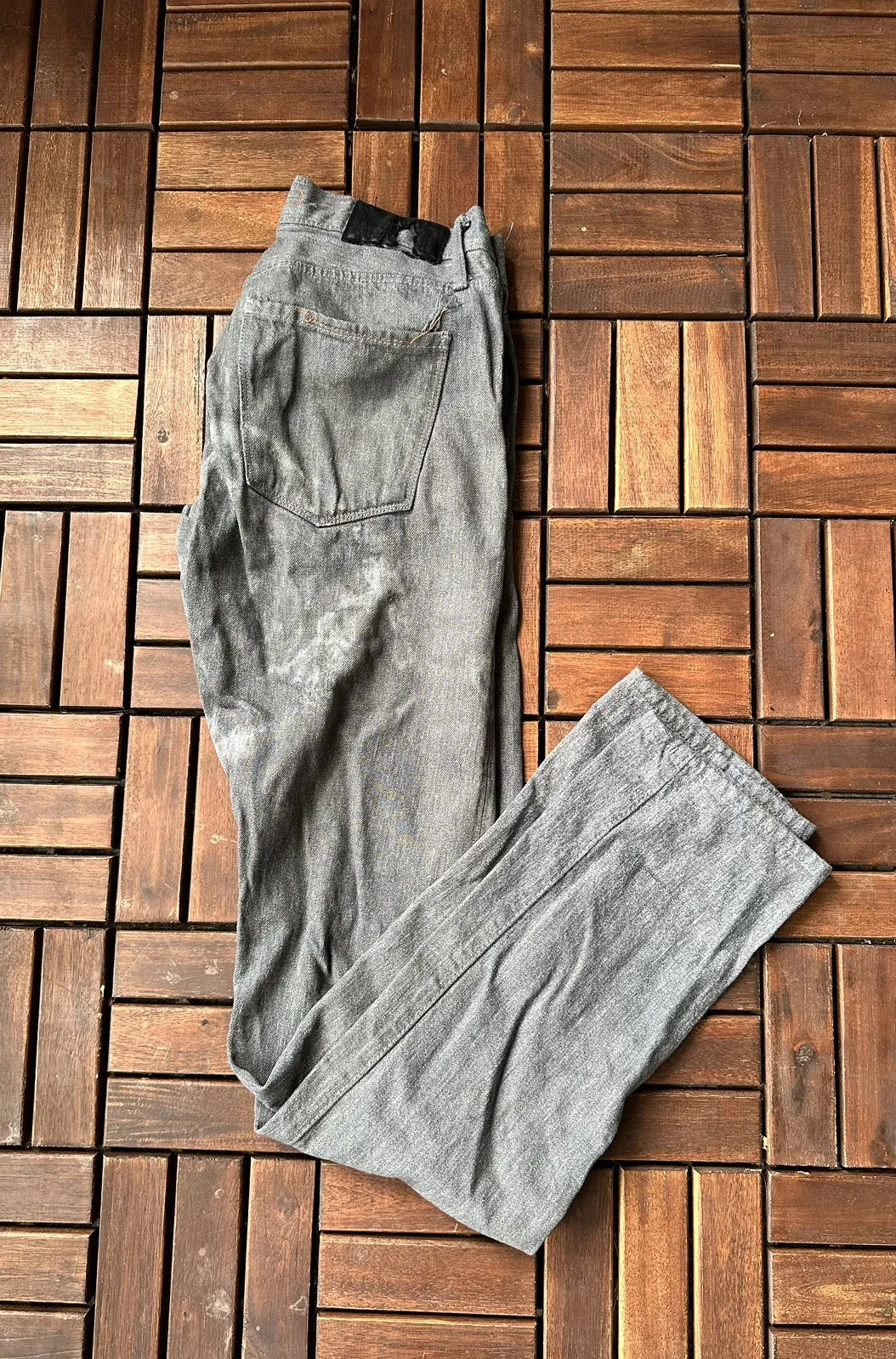 Beautiful denim pants by Hitoshi Kato.