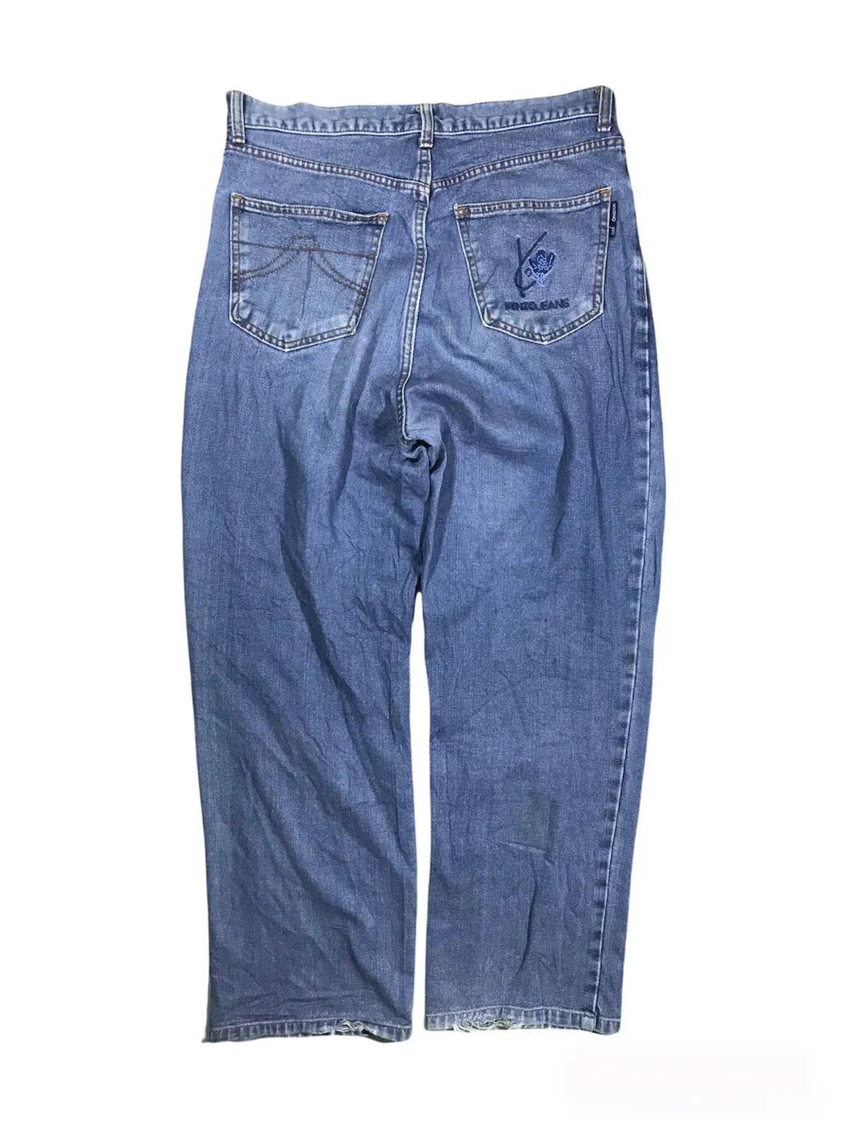 KENZO JEANS EMBROIDERED LOGO BACK