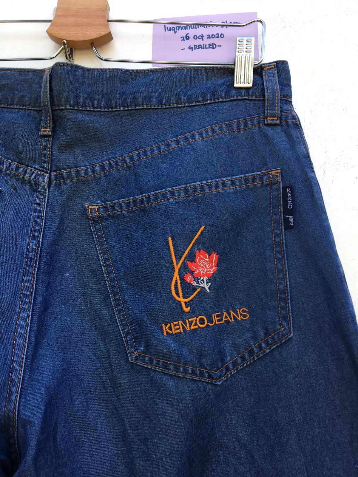 Vintage 90s Kenzo Jeans Floral Denim Pants