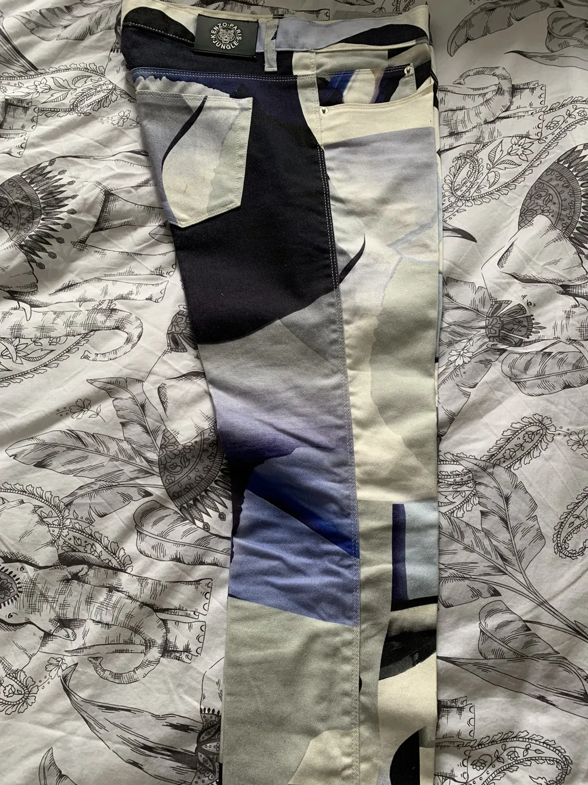 Kenzo multi print jeans