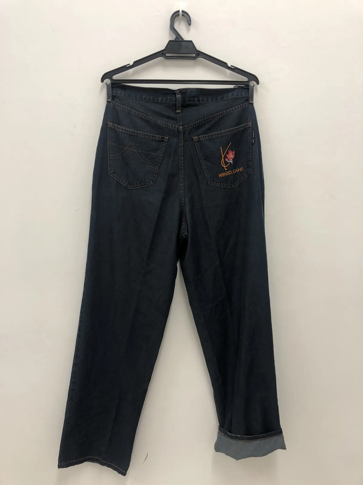 Vintage KENZO JEANS Floral Embroidered Japan Denim Pant