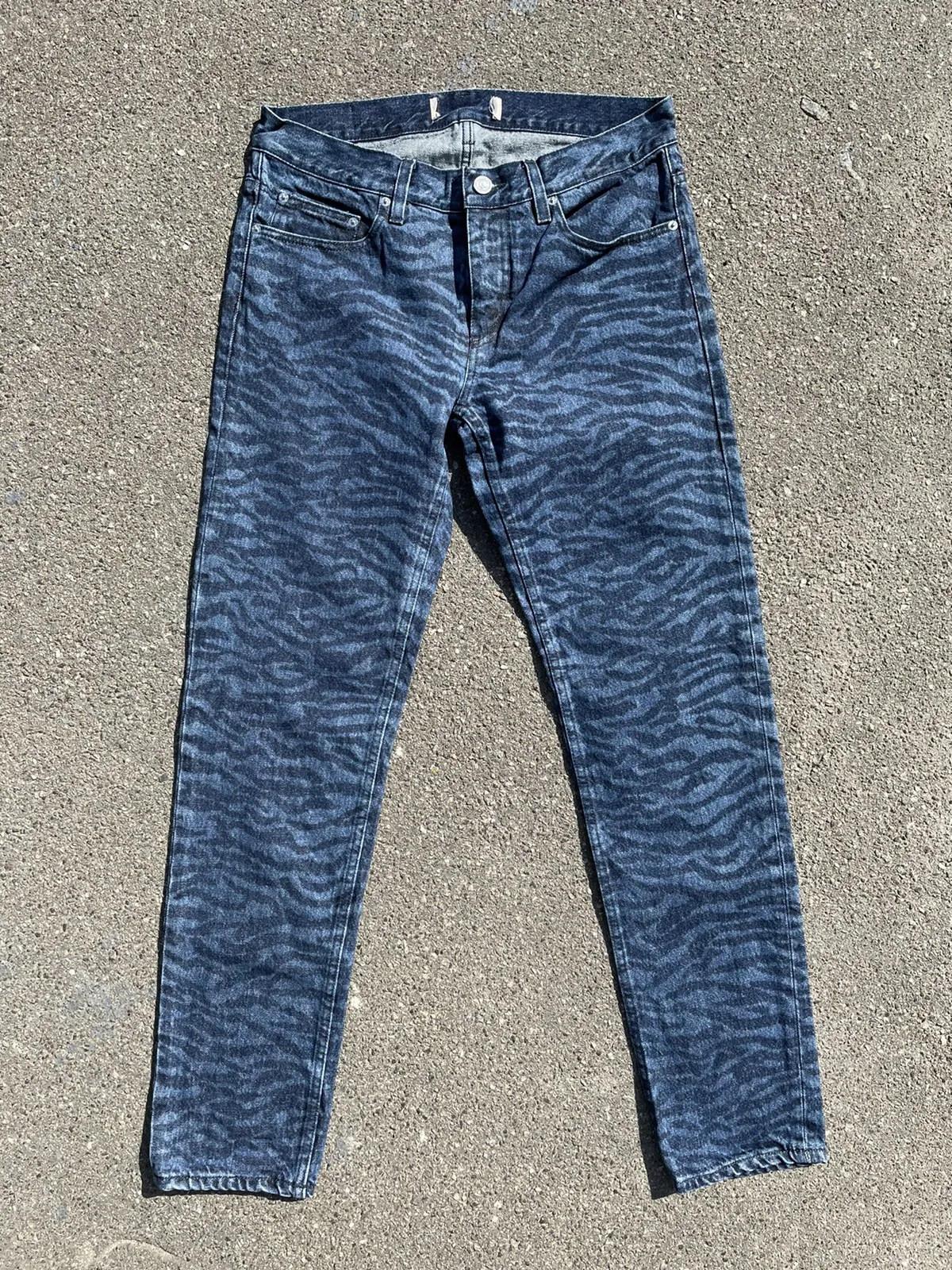Kenzo Jungle H&M Patterned Denim Jeans Made Italy 30