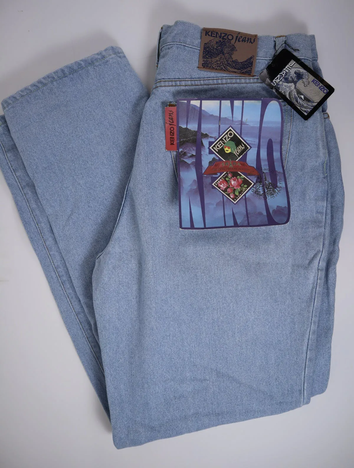 Deadstock Kenzo Jeans 36w Lightwash Denim Vintage