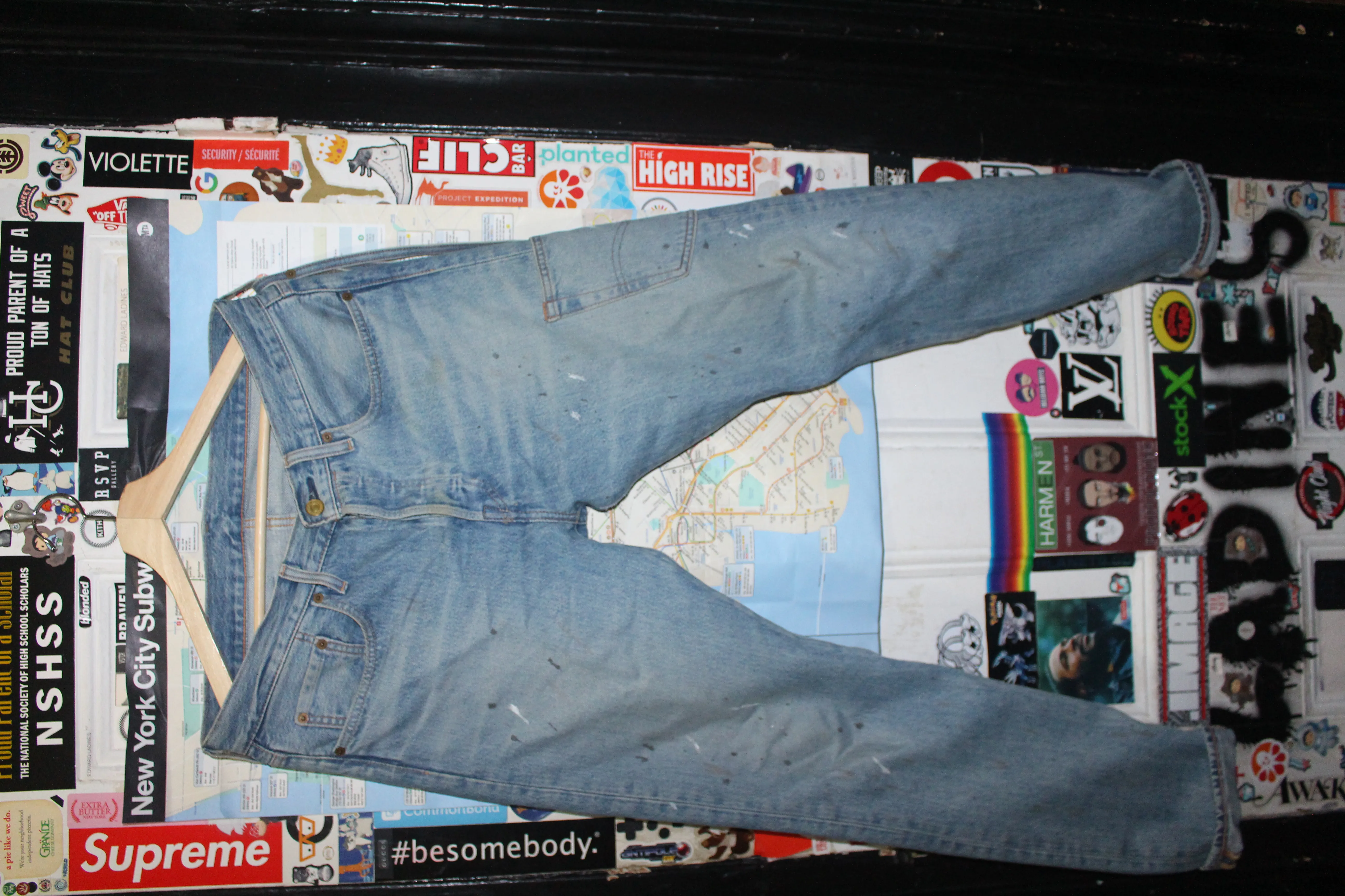 KITH X LEVI'S MITCHELL PAINT SPLATTER 501 - MEDIUM BLUE
