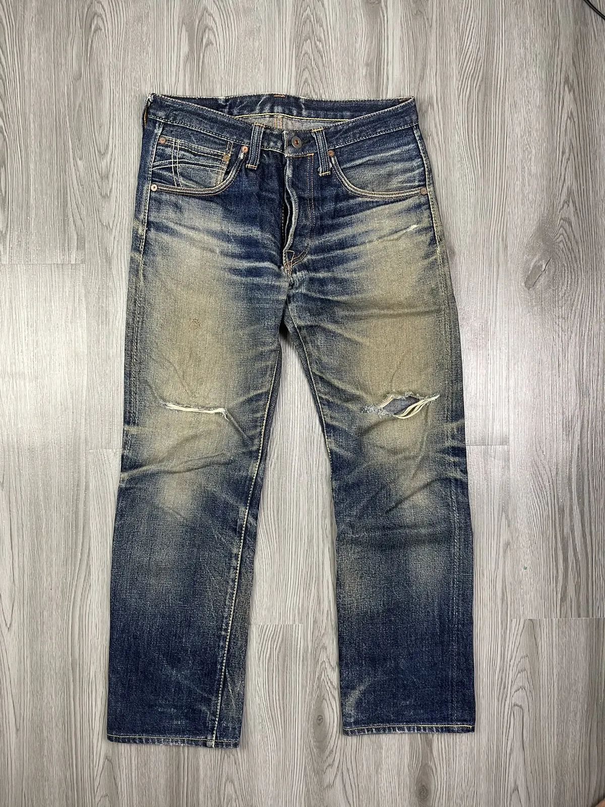 Graph Zero Kojima Japan selvedges distressed denim