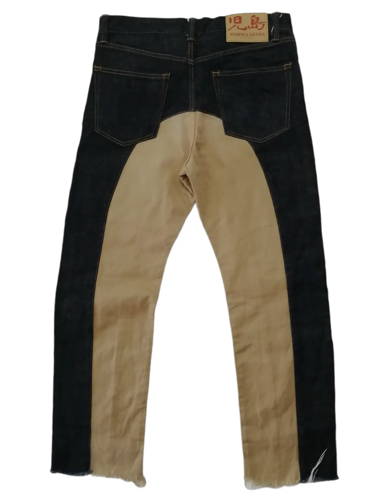 Rare!! KOJIMA GENES Nice Design Indigo Jeans
