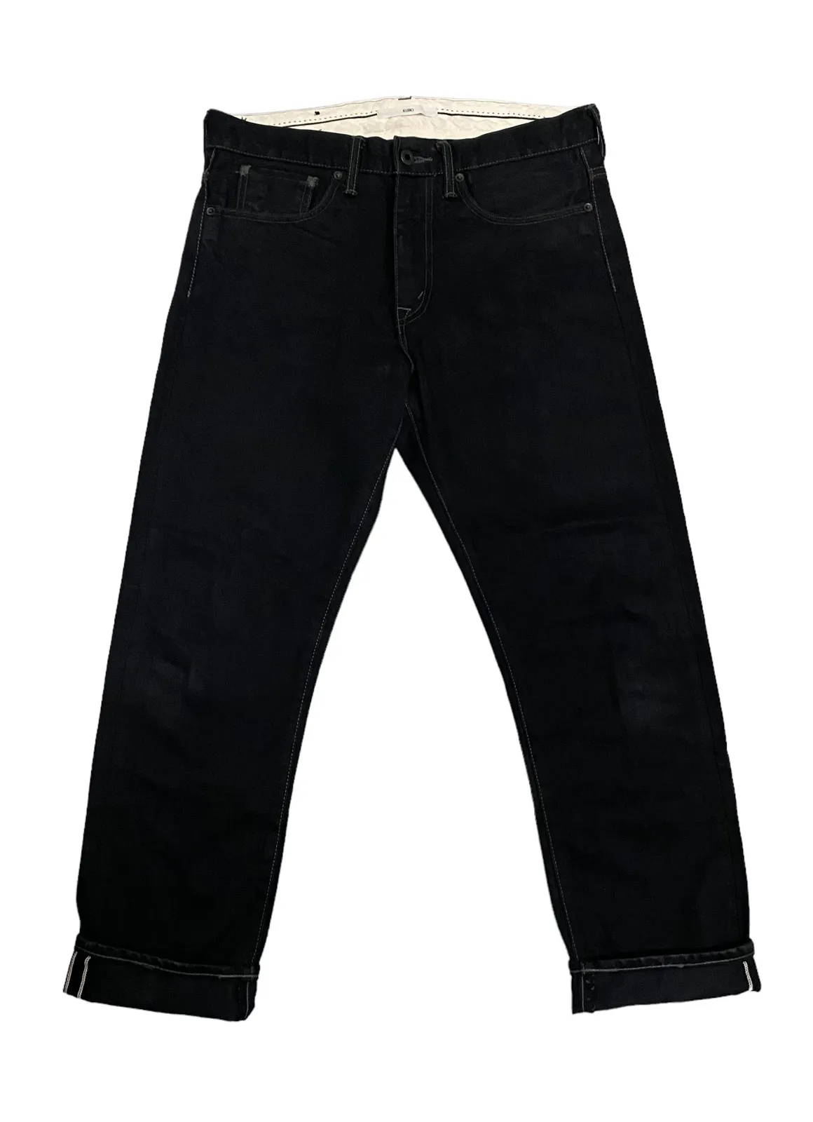 Steals‼️Vintage Kuro Aulick Selvedge SuperBlack Denim Jeans