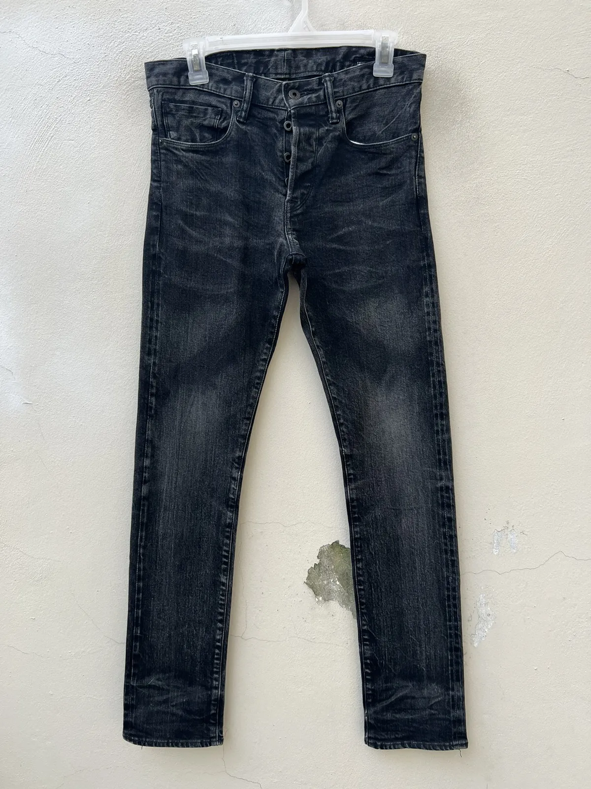 Faded Black KURO Japan DIAMANTE Stretch Denim Selvedge Jeans