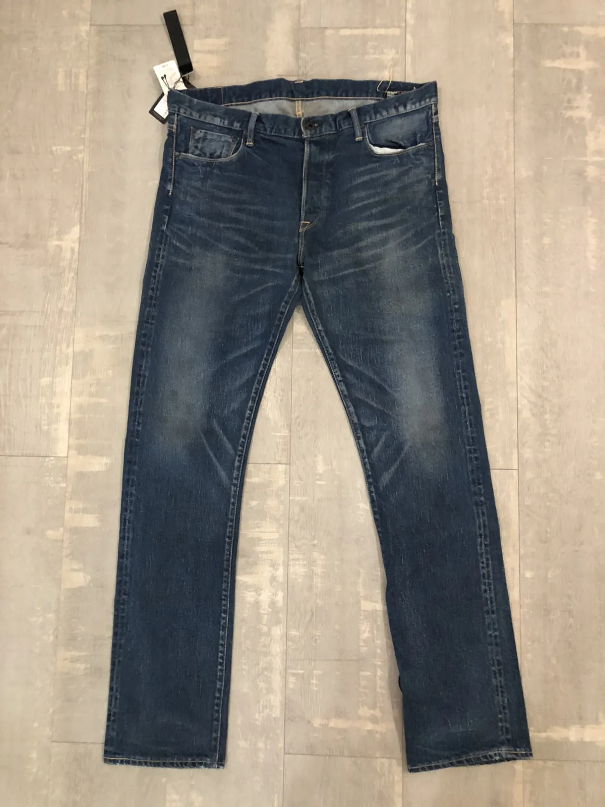 Kuro DIAMANTE Faded Indigo Graphite Historicism Denim Jeans