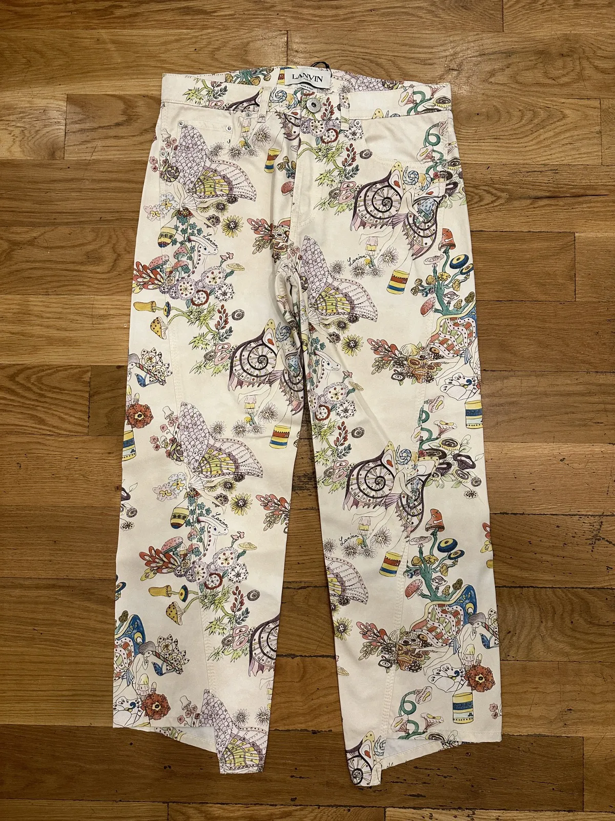 Fairy and Dinosaur asymmetric denim