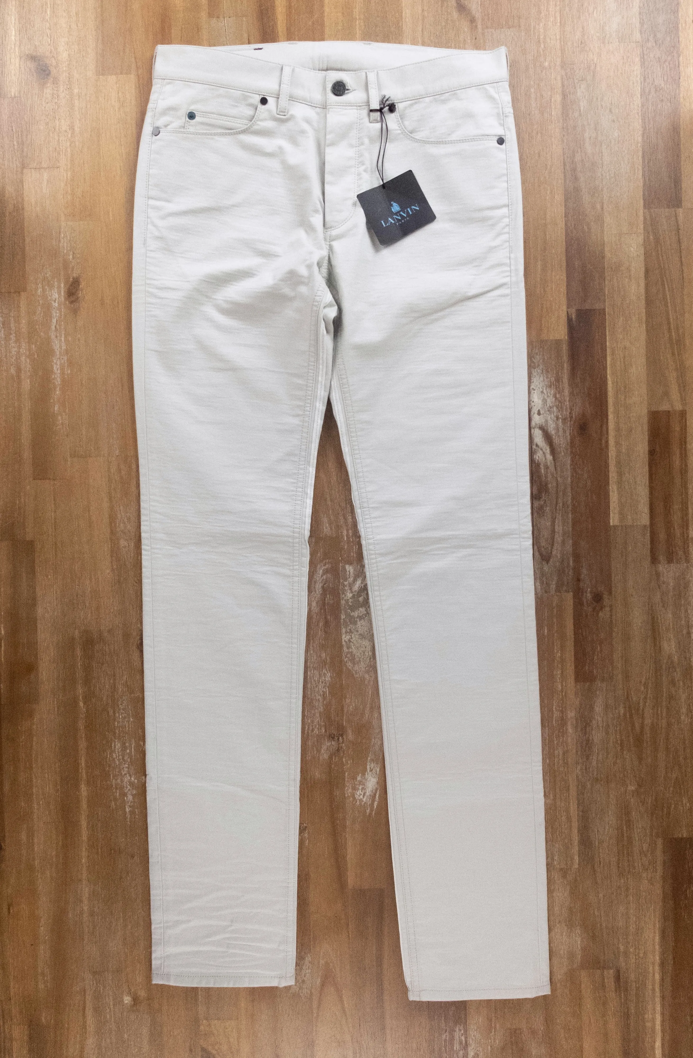 LANVIN chalk color skinny 5-pocket jeans - 30 US / 46 EU