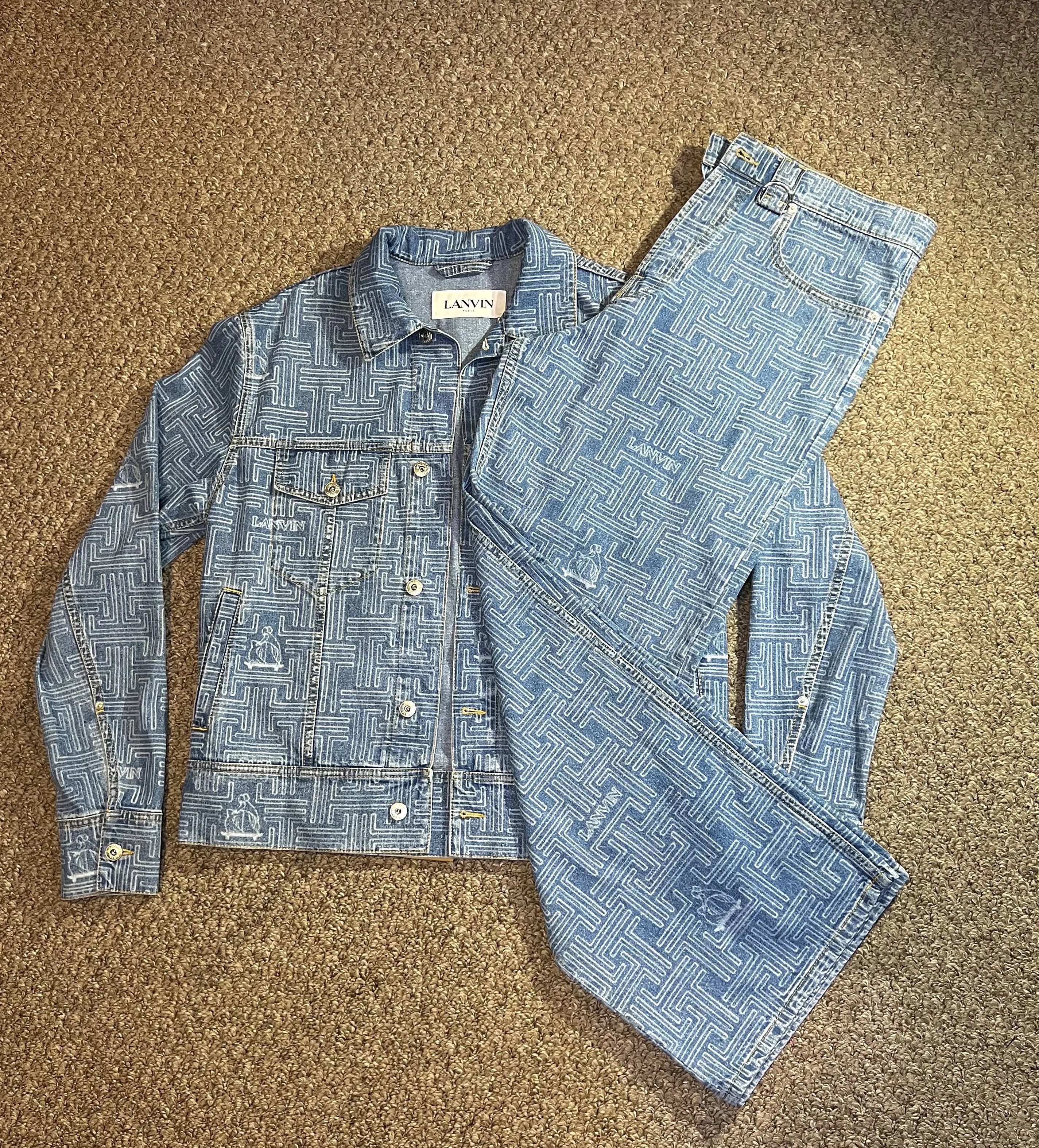 Lanvin Maze Print Jeans