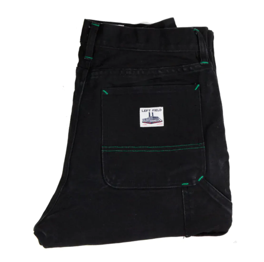 Left Field NYC Double Knee Work Chino Black