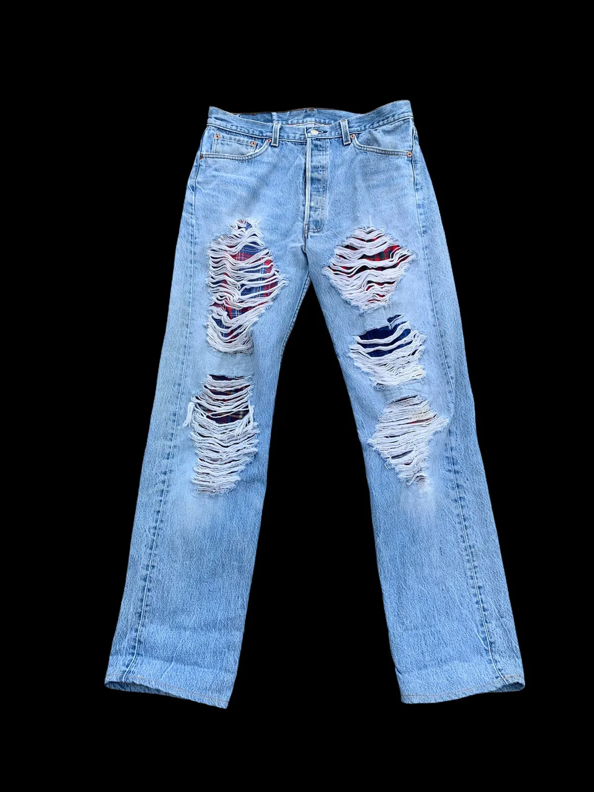 80s LEVI’S 501xx RIPPED REWORKED DISTRESSED DENIM