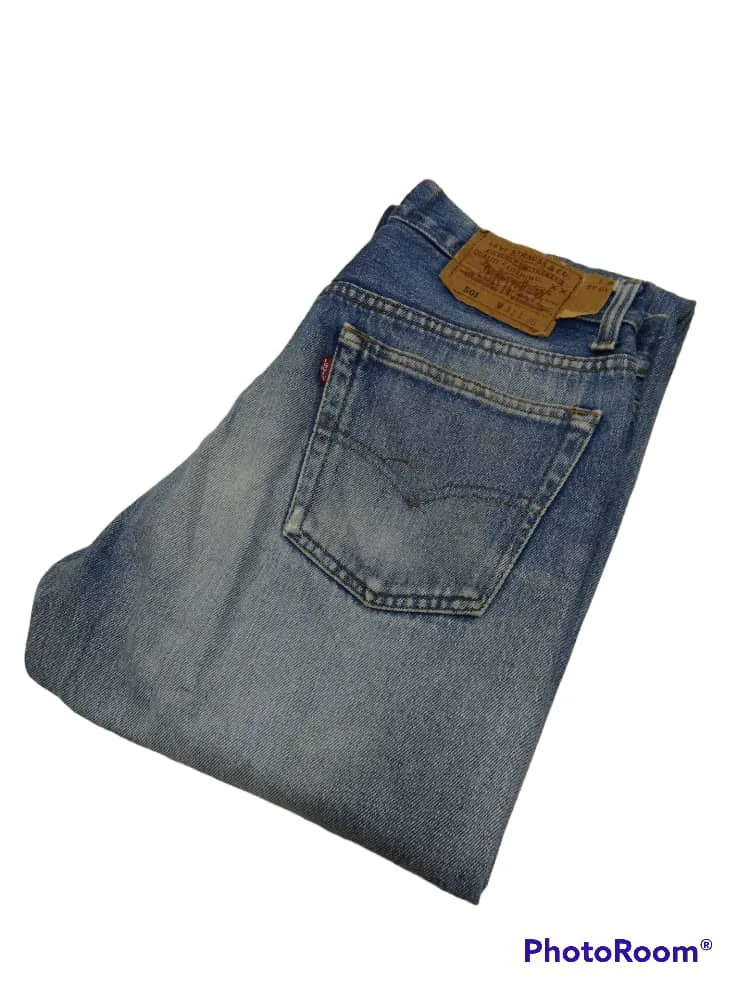 Vintage Levi’s 80s 501 button 555 distressed denim USA