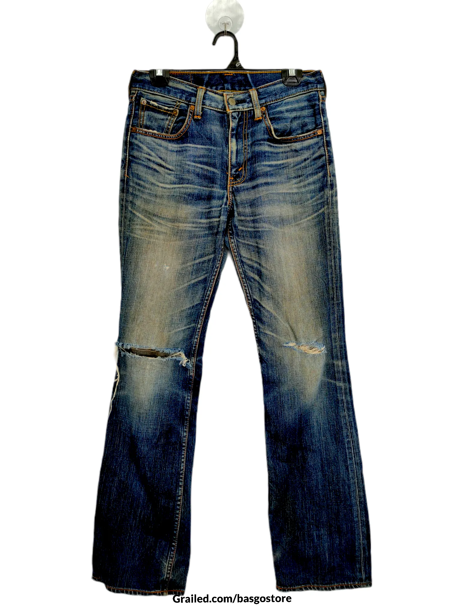 Levi's Distressed Denim Faded Blue