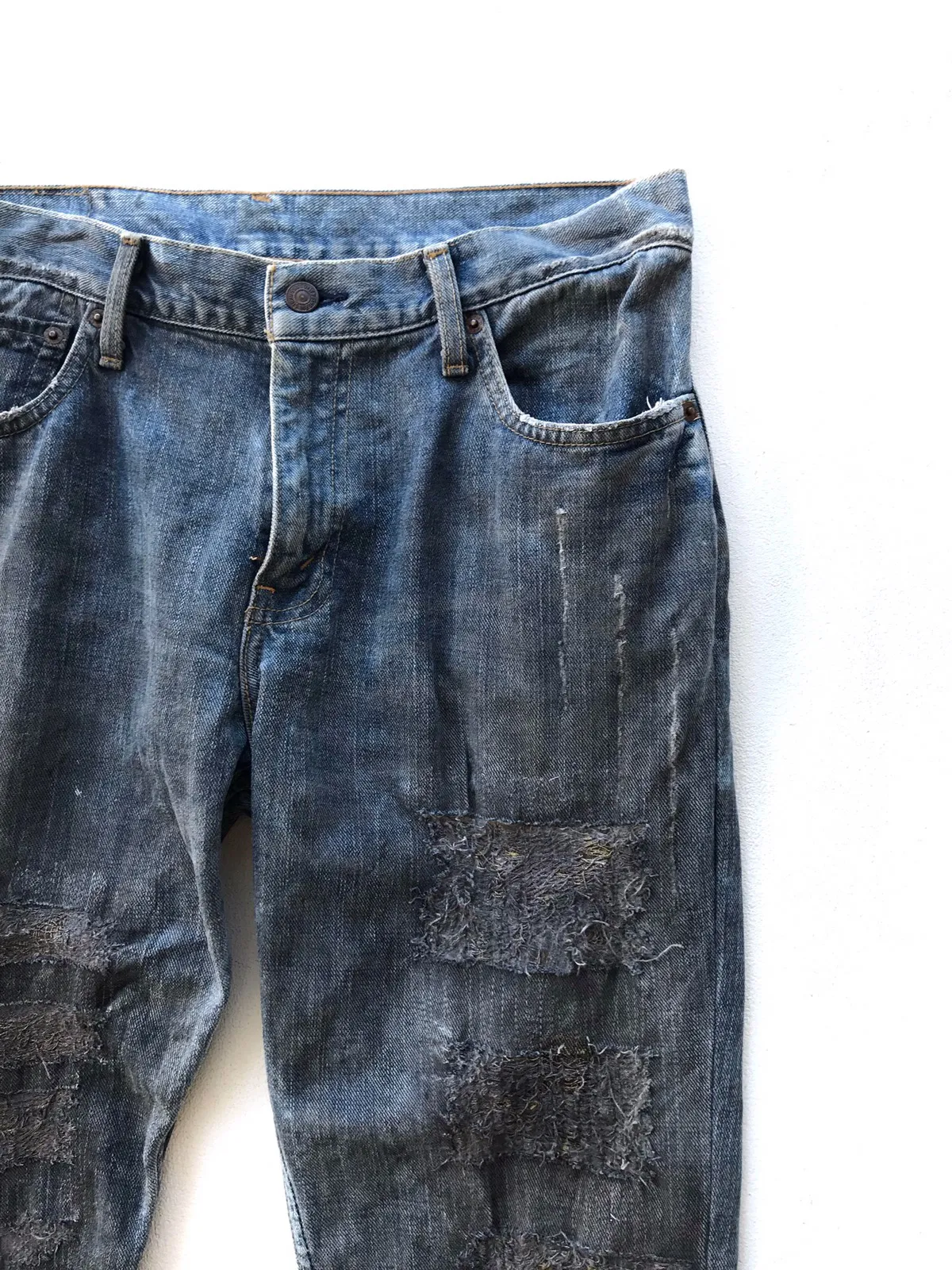 Levi’s Custom Patchwork Distressed Workers Jeans