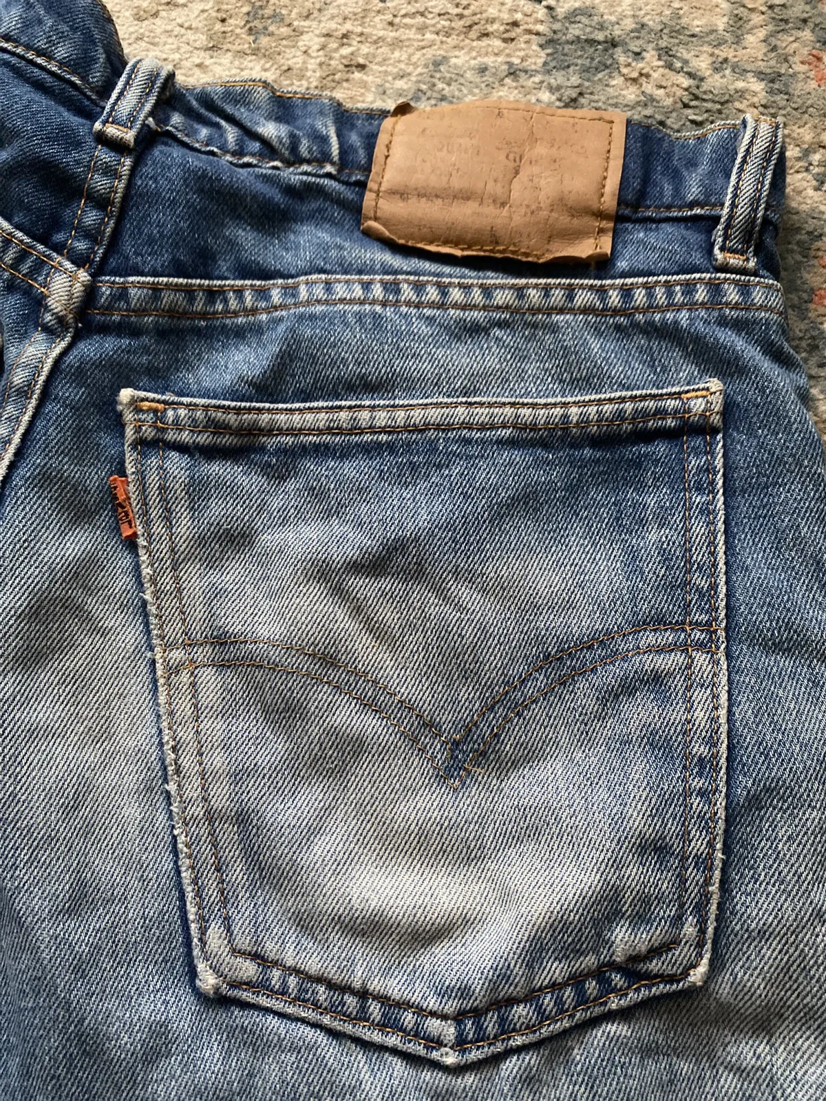 Levis Vintage Orange tag Jean Pant Denim Distressed thrashed