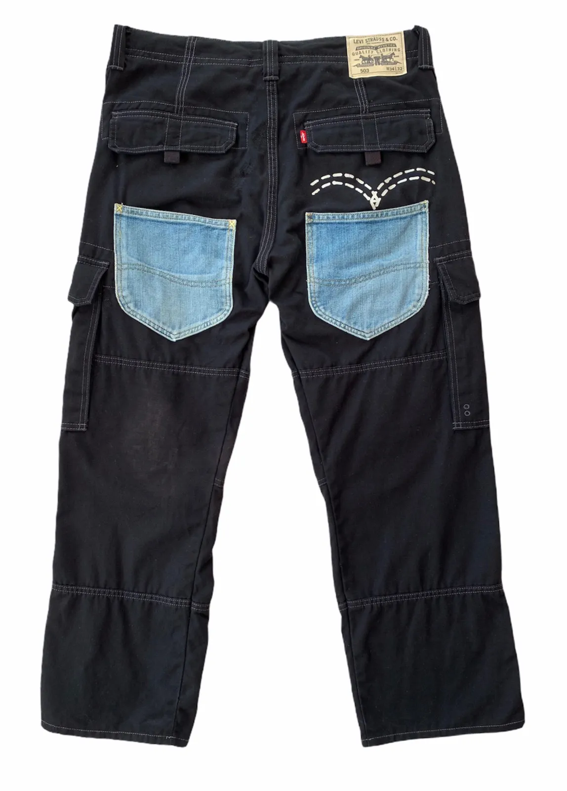 ❤️ RARE ‼️ Levi's Lot 503 Tactical Multi Pockets Evisu Pants