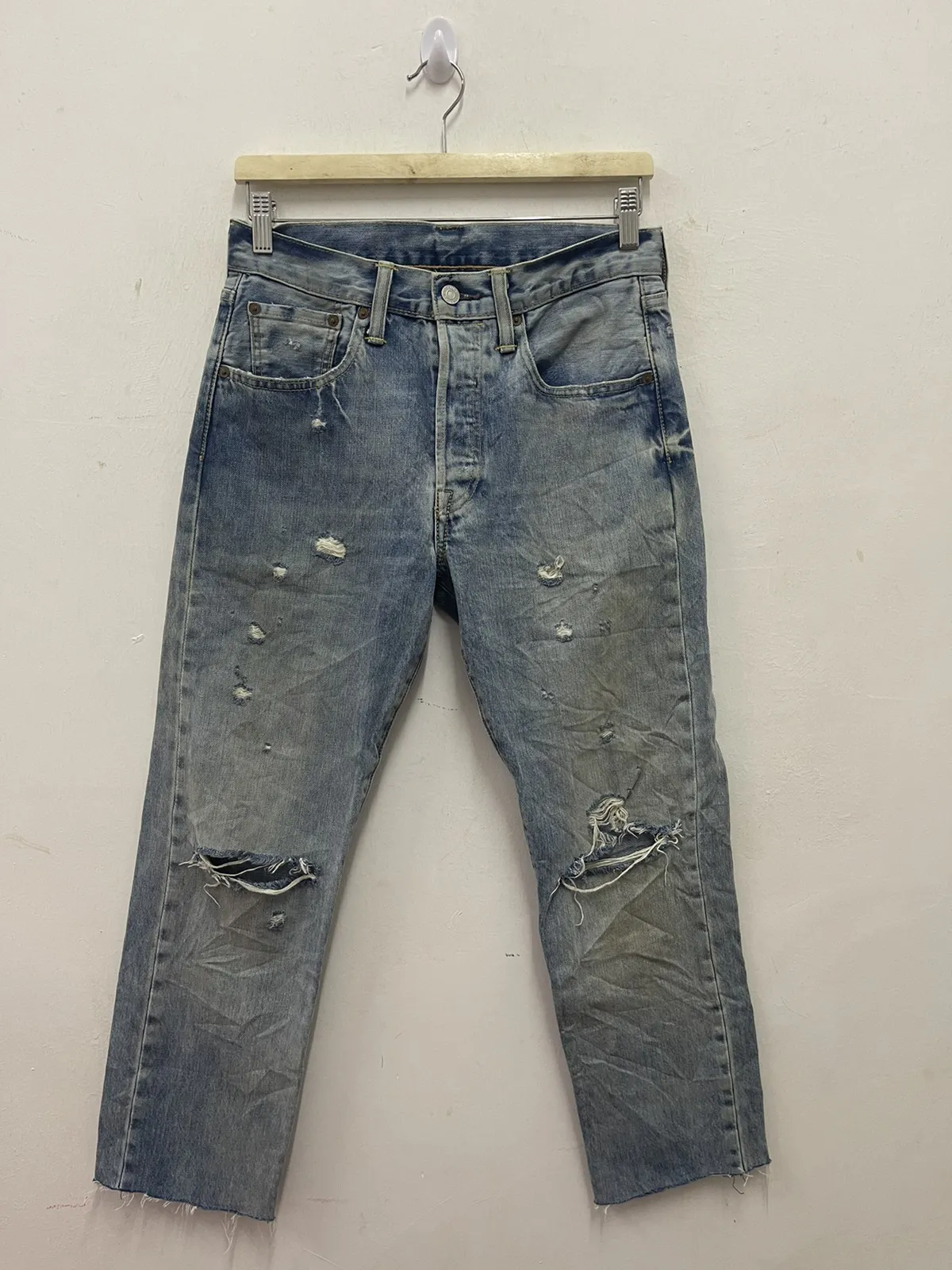 Rare 501 LEVIS Strauss Customised Tapered Distressed