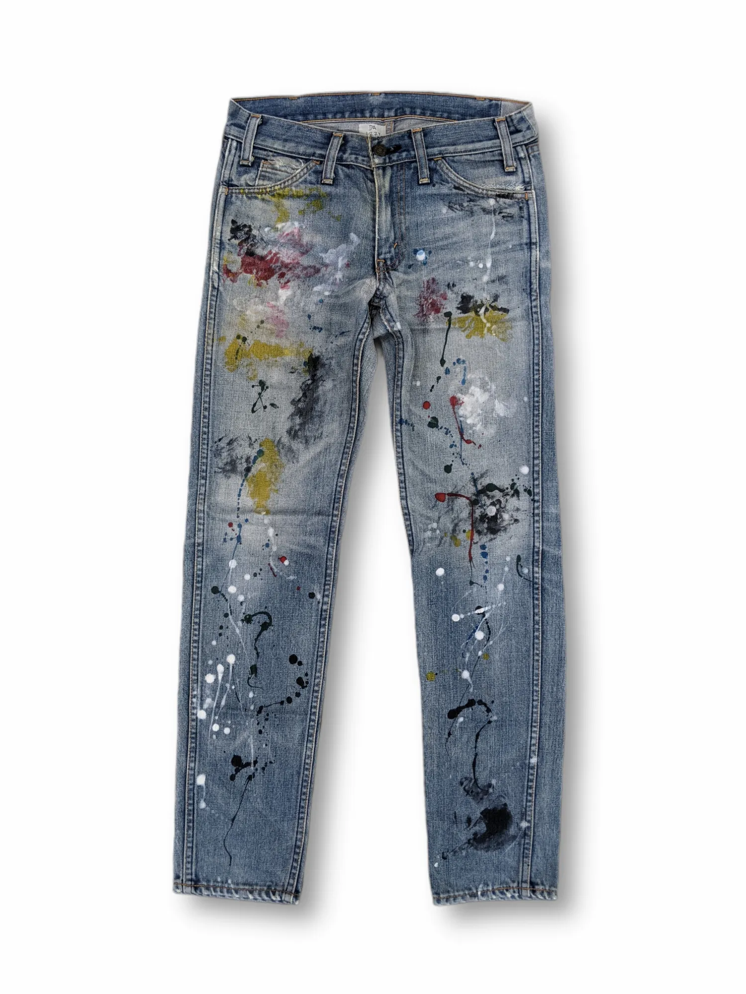 Original Levi's Colour Splatter Orange Tab Big E Jeans
