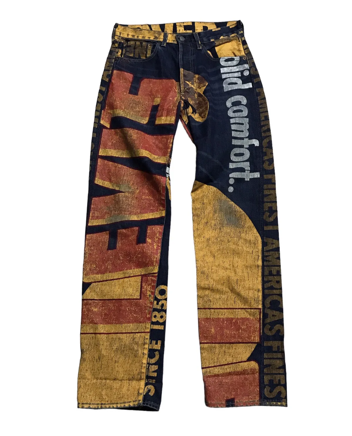 Super Rare Vintage LEVIS 501 Ad banner japan selvedge jeans