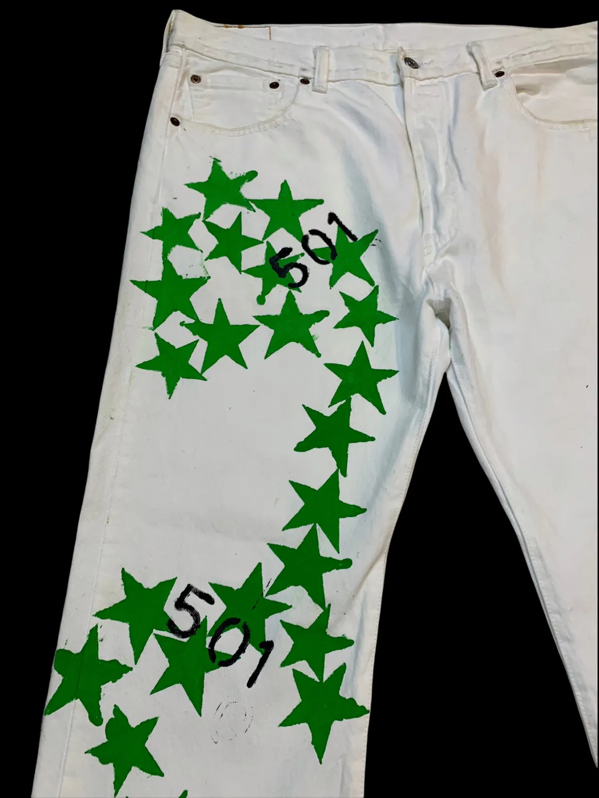 Levi’s 501 Custom Hand Made Star Design Denim Regular