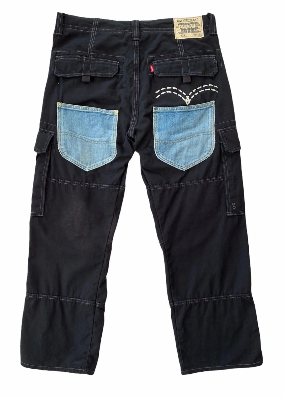 ❤️ RARE ‼️ Levi's Lot 503 Tactical Multi Pockets Evisu Pants