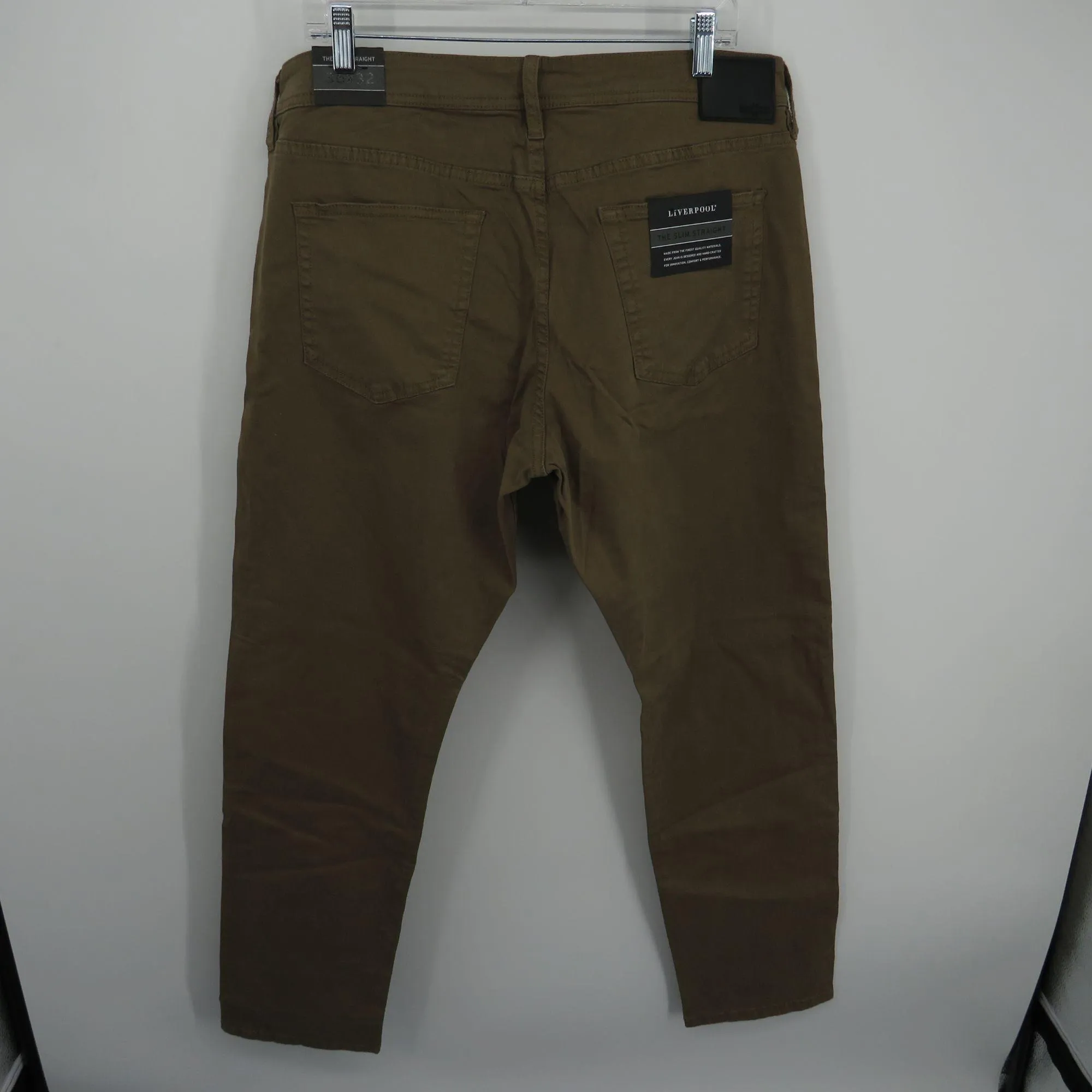 Liverpool Mens Umber Slim Straight Jeans 36×32
