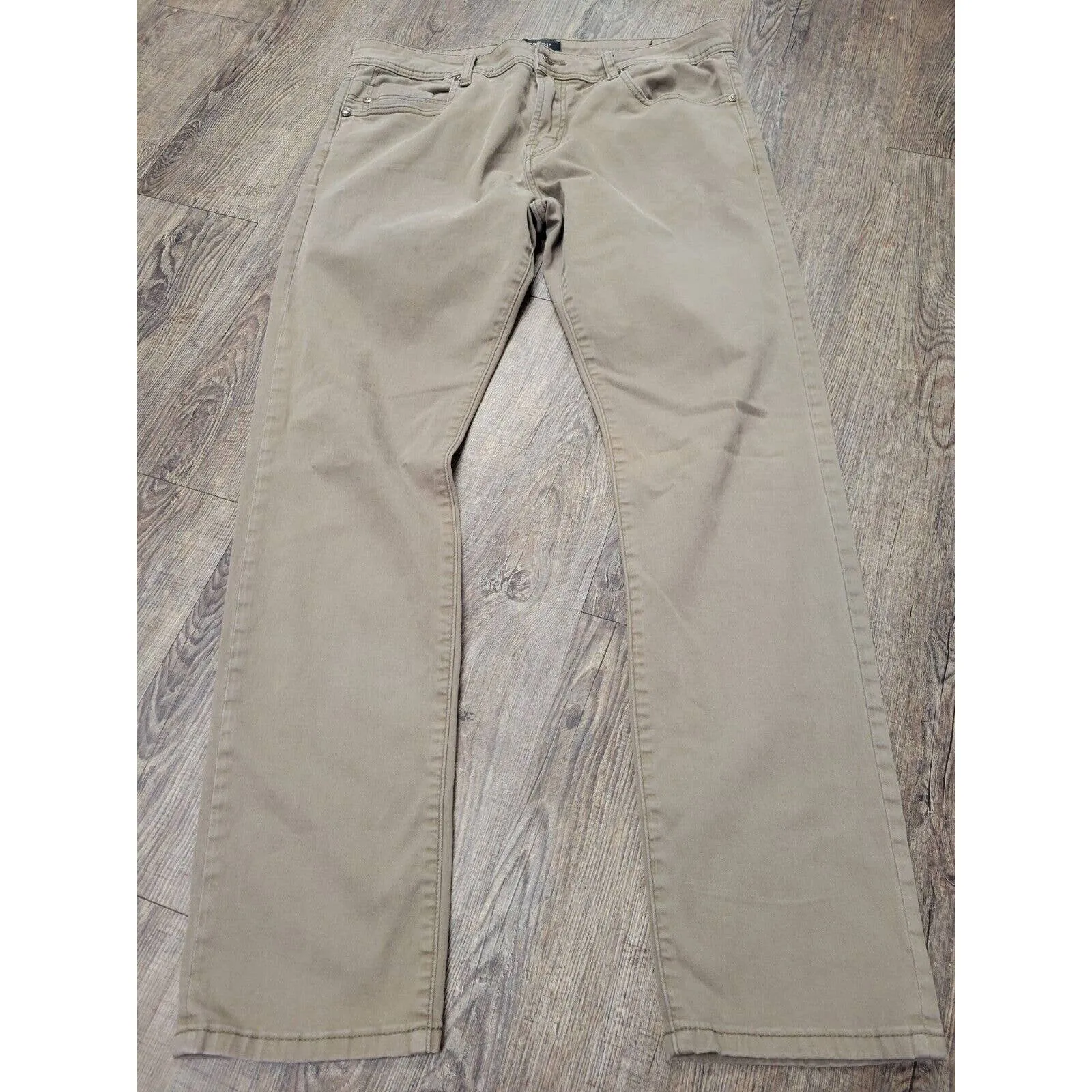 Liverpool Modern Slim Straight Fit Jeans 36 x 32 Gray Brown
