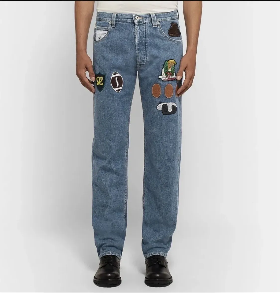 Loewe appliqué patchwork denim