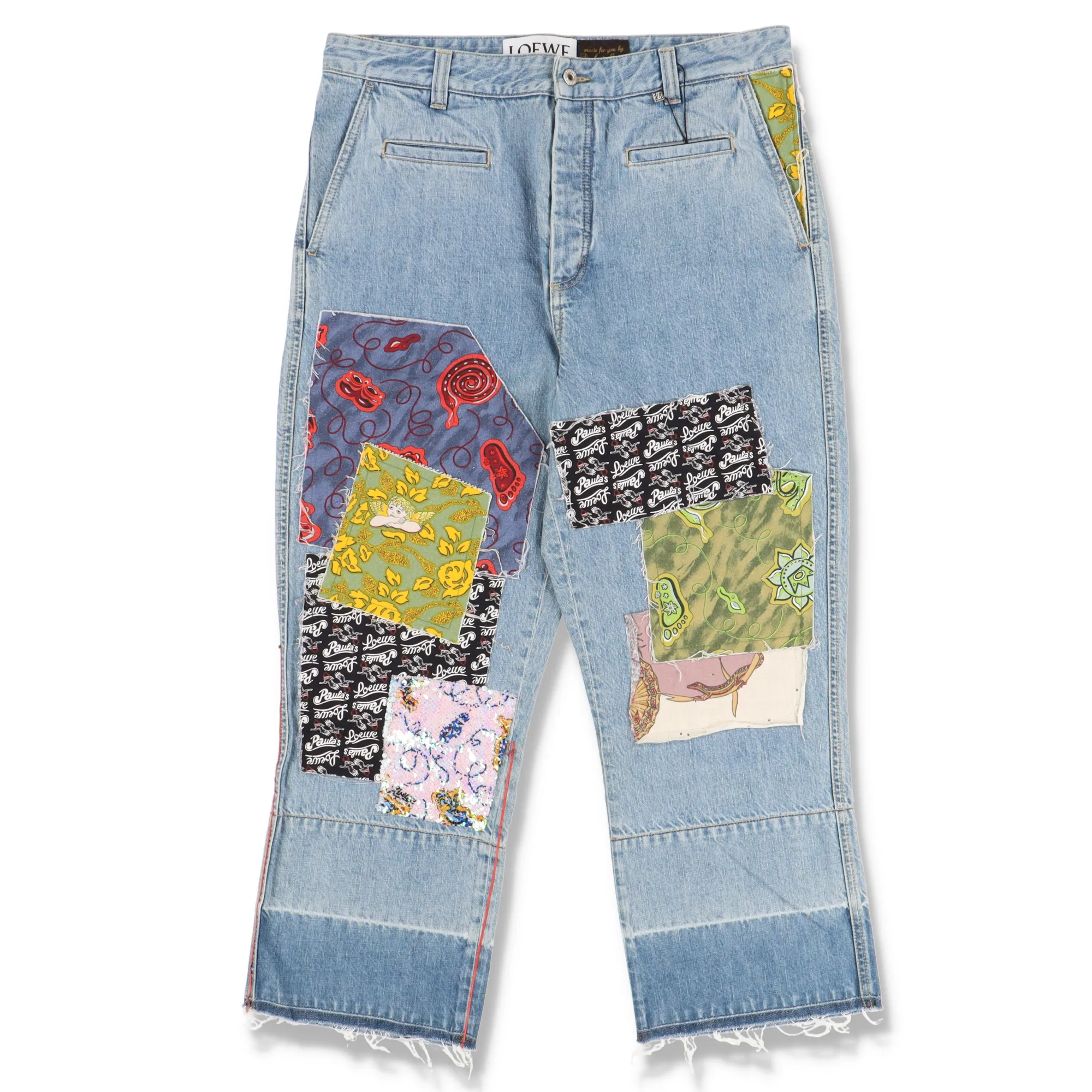 1 of 1 Paula's Ibiza Blue Patchwork Cropped Jeans
