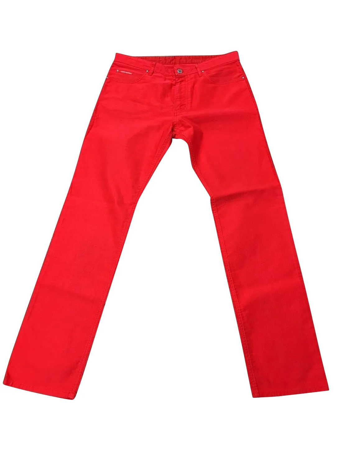 Louis Vuitton Cup Corduroy Signature Luxury Red Pants sz 46