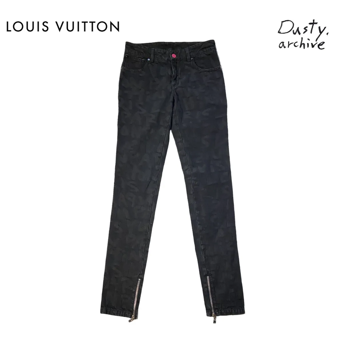Louis vuitton stephen sprouse black graffiti logo jeans