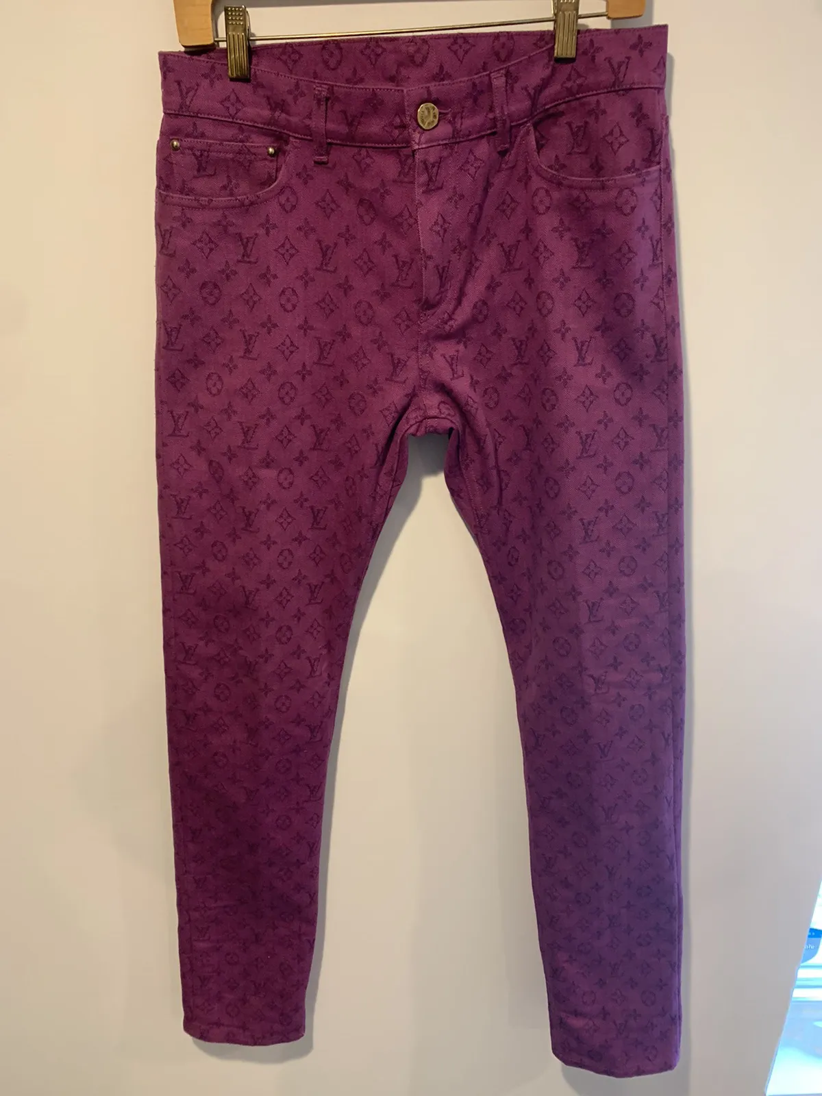Louis Vuitton Virgil Abloh HHS21W Monogram Denim Pants