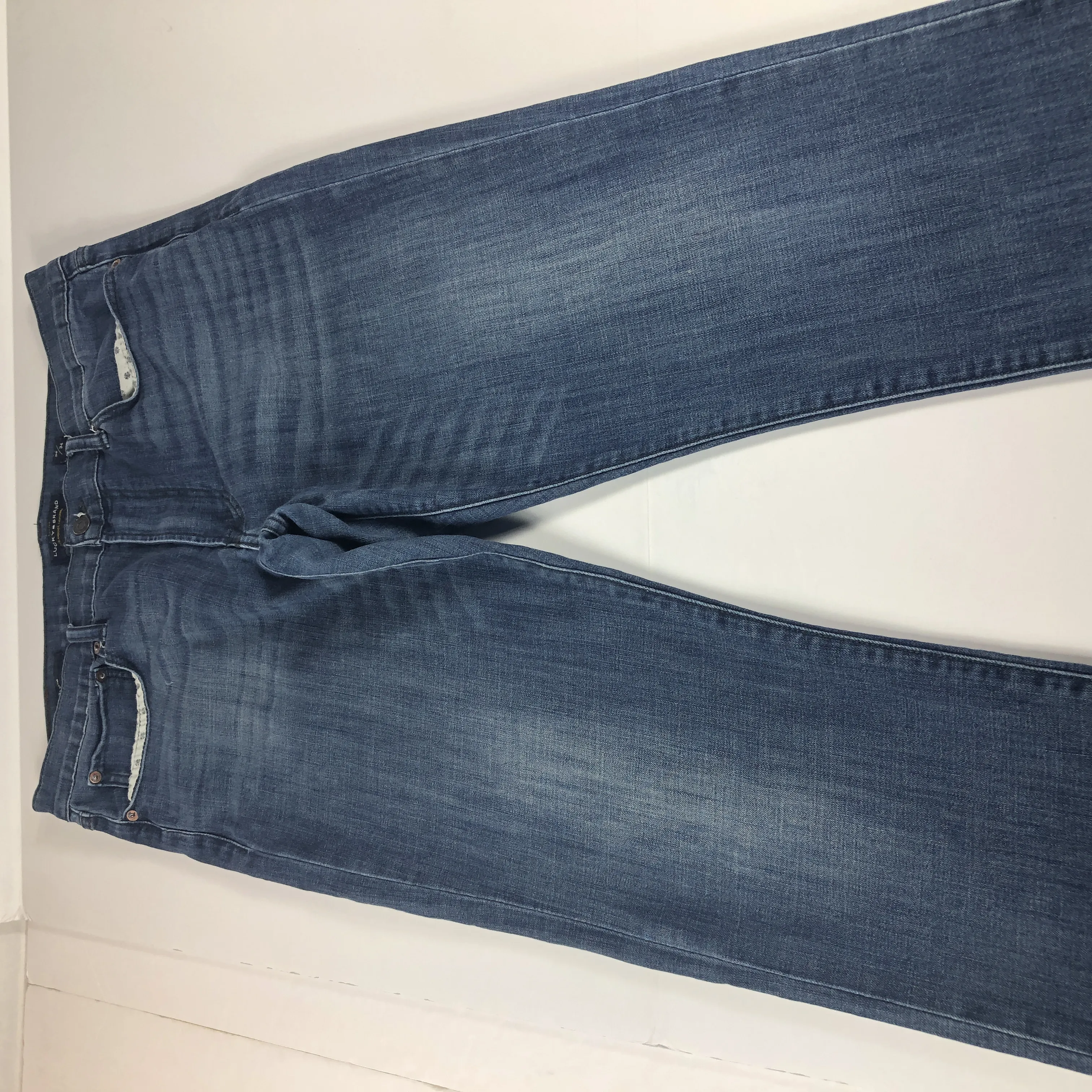Lucky Brand Jeans 37 121 Slim Straight Blue Stretch Denim