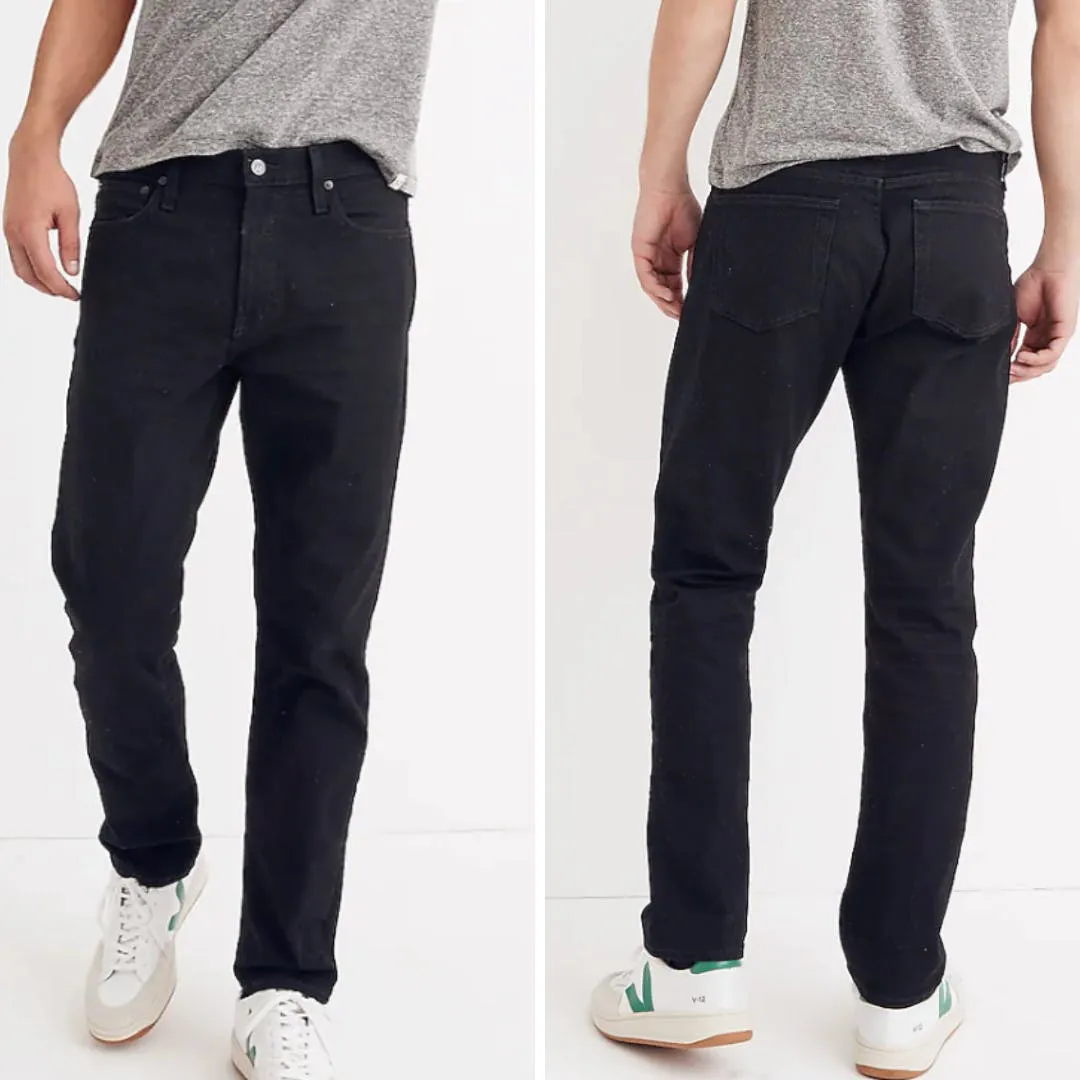 NEW Madewell Straight Jeans in Classic Black Wash, 42*32