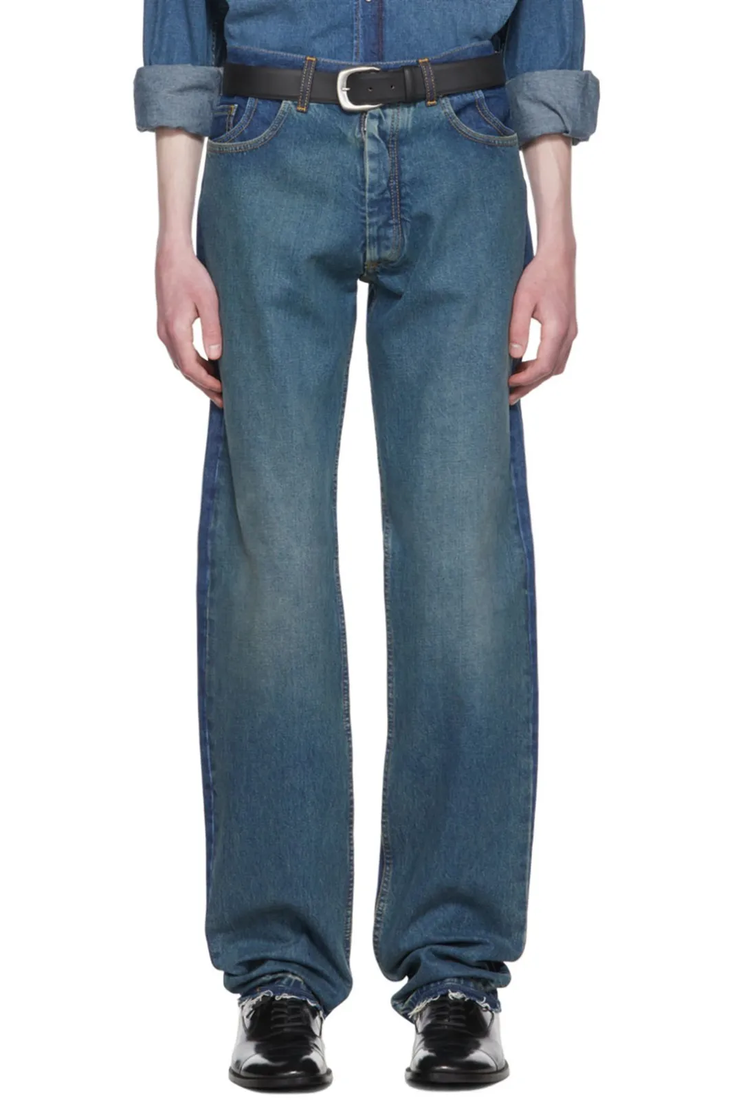 Maison Margiela Paneled Blue Jeans